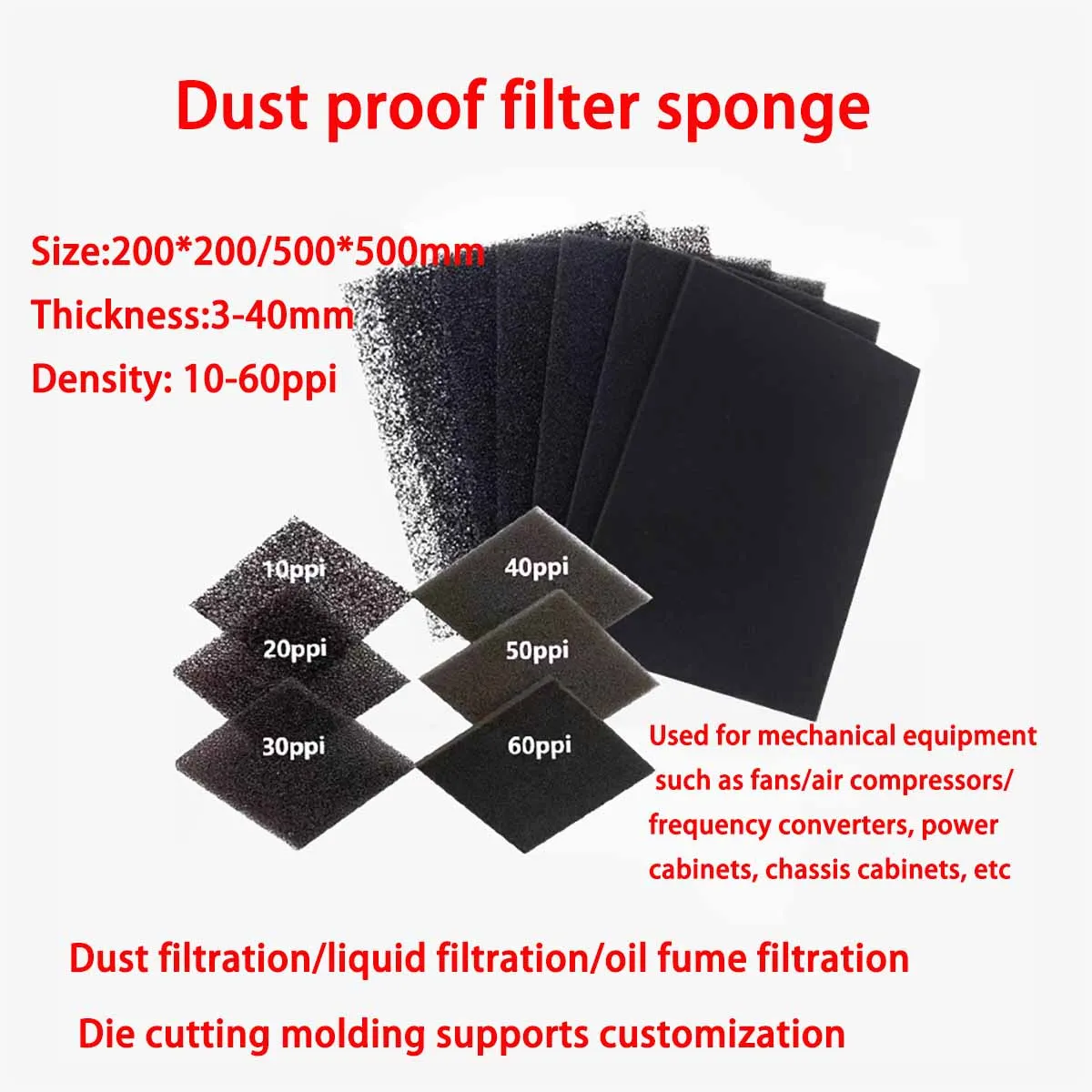 Polyurethane Foam Sheet - Ouverture filtre anti-poussière éponge filtre polyuréthane